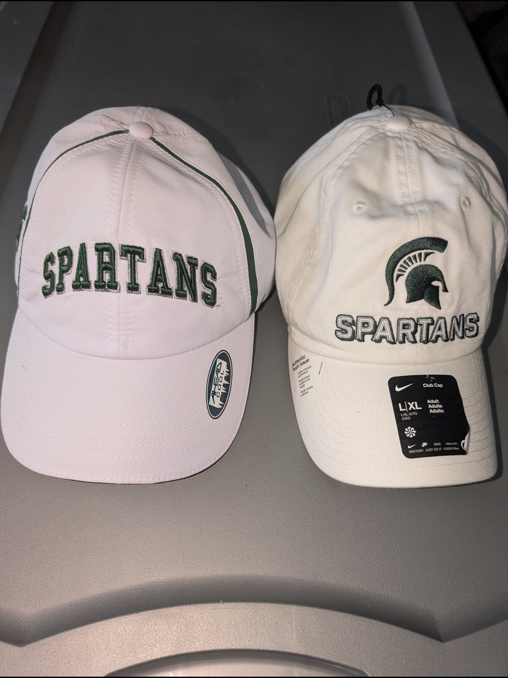 Nike White Michigan State Spartans Hat Lot and  Performance Baseball Caps